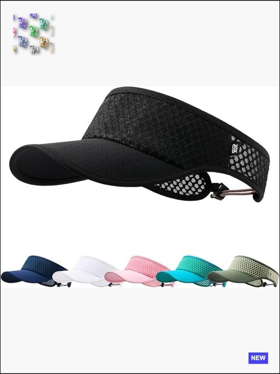 Wide Brim Sun Visor Hat - Quick Dry Adjustable Unisex Golf Tennis Pickleball main image 6